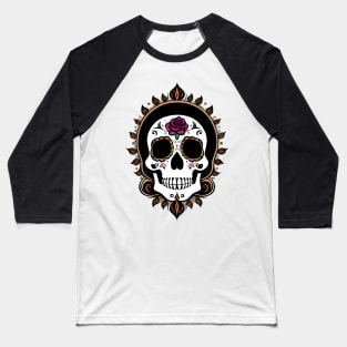Day of the Dead Skull 03 Baseball T-Shirt